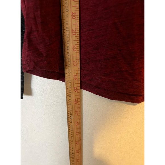 Dvision Henley T Shirt Mens Small Long Sleeve Burgandy Black 1/4 Button Up - Picture 5 of 10